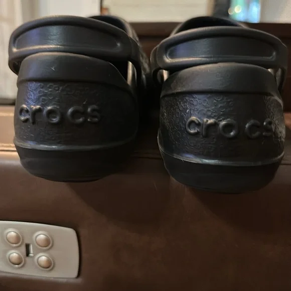 Crocs Women's Mercy Work Clog Black & Silver Floral Slip Resistant Size 11 - Picture 6 of 6